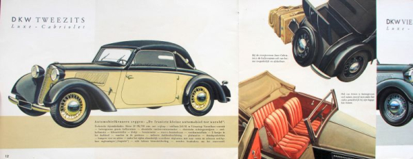Auto-Union DKW Modelprogram 1938 Carbrochure (10065)